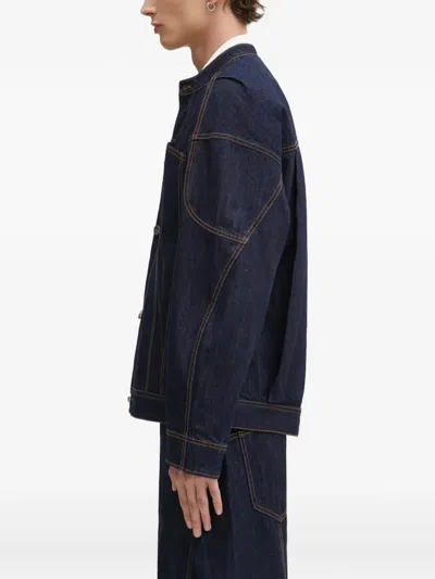 Ader Error Denim Jacket In Blue