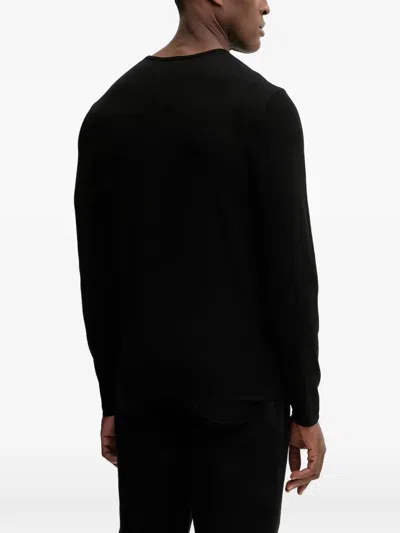 Armani Exchange Buttoned Sweater In Black