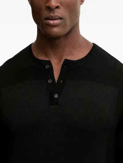 Armani Exchange Buttoned Sweater In Black
