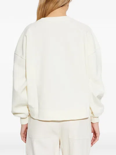 Allsaints Womens Sea Green Pippa Snarl Logo-embroidered Cotton Sweatshirt In Neutral