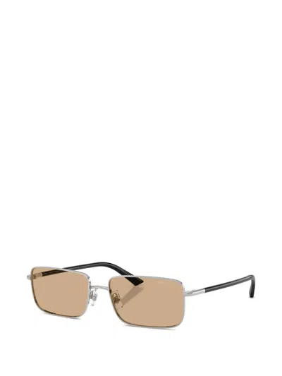 Jimmy Choo Rectangular-frame Sunglasses In Brown