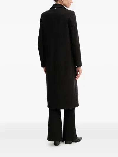 Gaudì Button-up Double-breasted Coat In Black