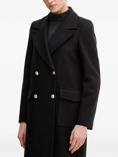 Gaudì Button-up Double-breasted Coat In Black