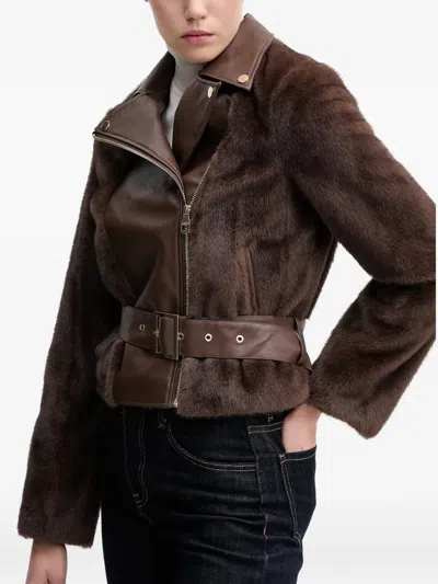 Gaudì Belted Zip-up Jacket In Multi