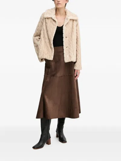 Gaudì Cable-knit Button-up Jacket In Neutral