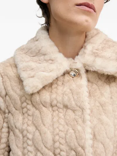 Gaudì Cable-knit Button-up Jacket In Neutral