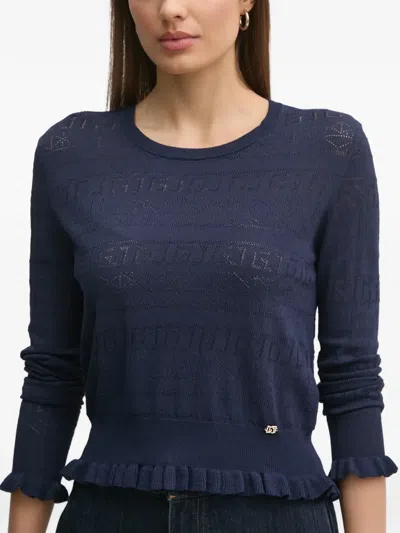 Gaudì Ruffled-hem Sweater In Blue