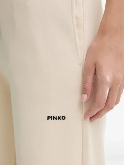 Pinko Drawstring Trousers In Neutral