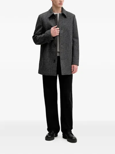 Bally Buttoned Coat In Gray