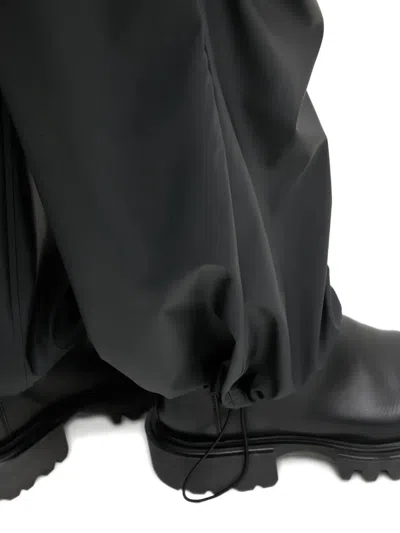 Rains Drawstring Cargo Pants In Black