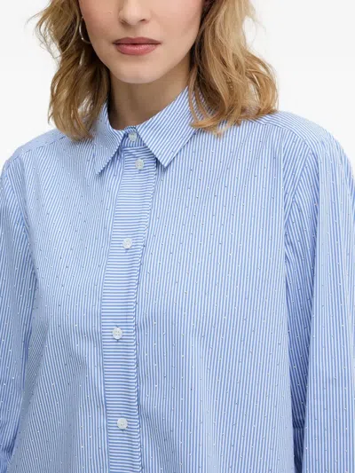 Munthe Striped-pattern Shirt In Blue