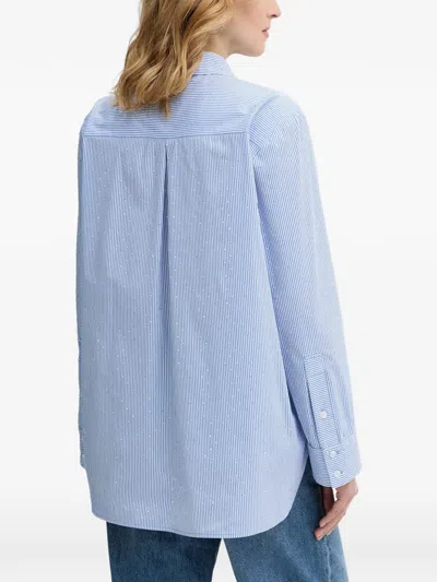 Munthe Striped-pattern Shirt In Blue