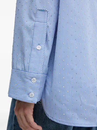 Munthe Striped-pattern Shirt In Blue