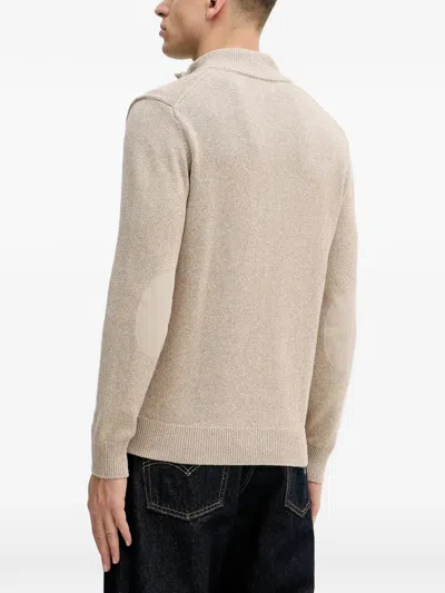 Hackett Half-zip Sweater In Neutral