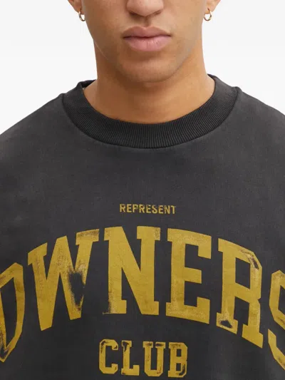 Represent Lettering Sweatshirt In Black