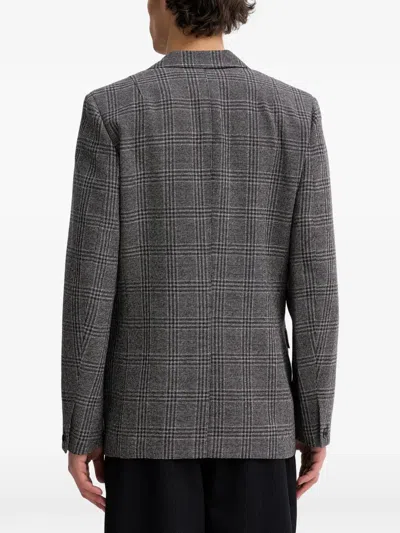 Rag & Bone Plaid-pattern Blazer In Gray