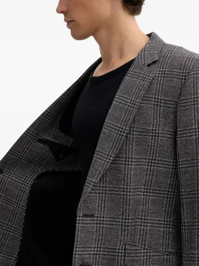 Rag & Bone Plaid-pattern Blazer In Gray