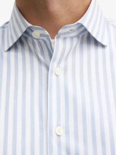 Hackett Striped-pattern Button-fastening Shirt In White