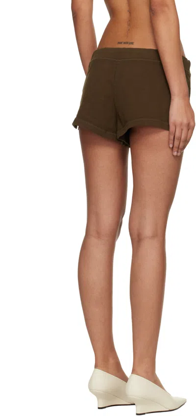 Entire Studios Brown Lightweight Micro Shorts In Brown