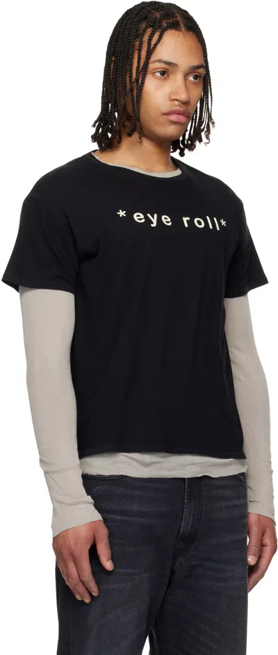 R13 Black 'eye Roll' Boy T-shirt In Black