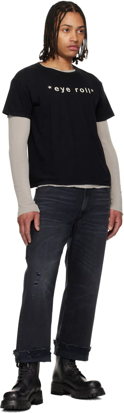 R13 Black 'eye Roll' Boy T-shirt In Black