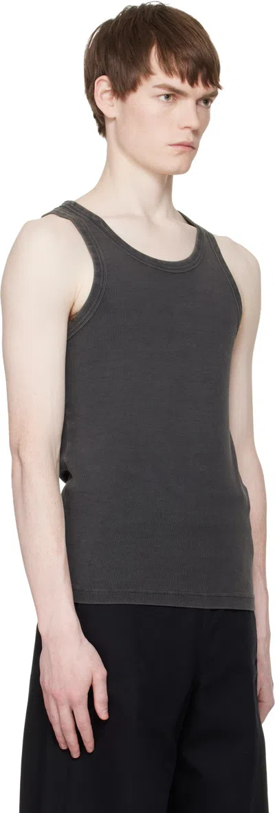 Entire Studios Washed Rib Tank Top In Black