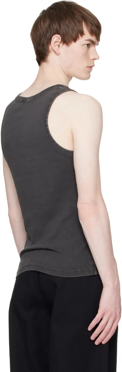 Entire Studios Washed Rib Tank Top In Black