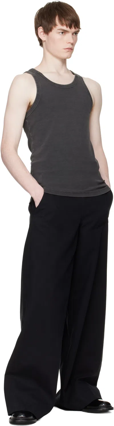 Entire Studios Washed Rib Tank Top In Black
