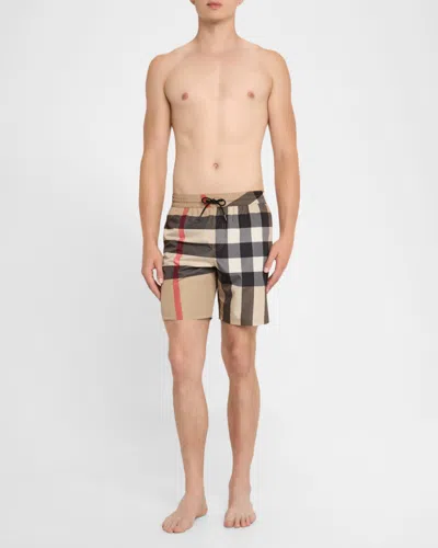 Burberry Ami Paris Light Blue Elasticated Cotton Shorts In Brown