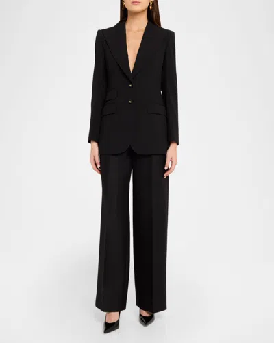 Dolce & Gabbana Turlington Tailored Jacket Single Breasted Lapels In Black