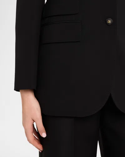 Dolce & Gabbana Turlington Tailored Jacket Single Breasted Lapels In Black