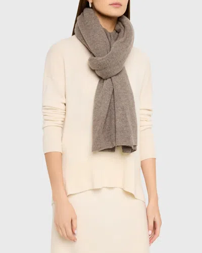 Lisa Yang Solid Cashmere Scarf In Brown