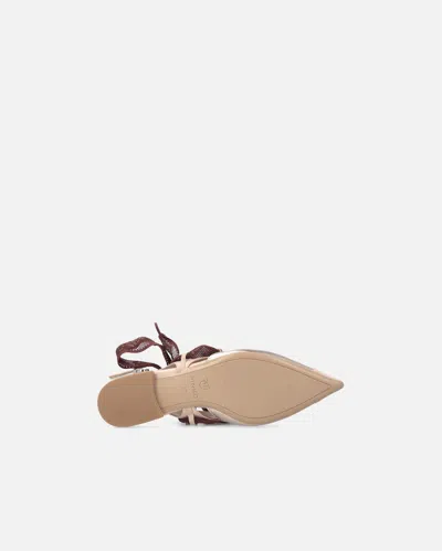Pinko Gianira 30 Slingback Ballerinas In Leather And Mesh In Animal Print