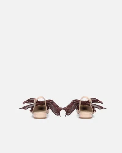 Pinko Gianira 30 Slingback Ballerinas In Leather And Mesh In Animal Print