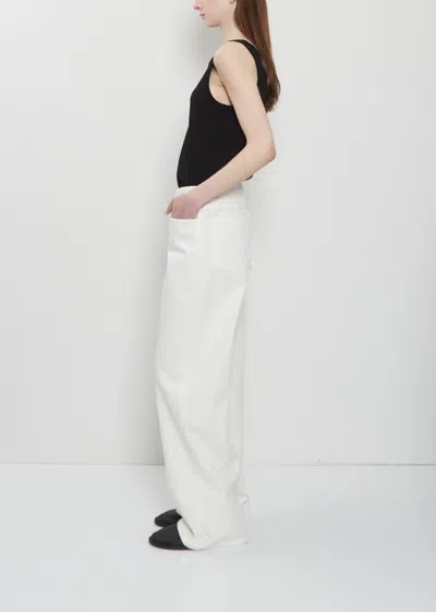 The Row Cotton Wide-leg Jeans Featuring Pockets In White