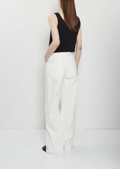 The Row Cotton Wide-leg Jeans Featuring Pockets In White