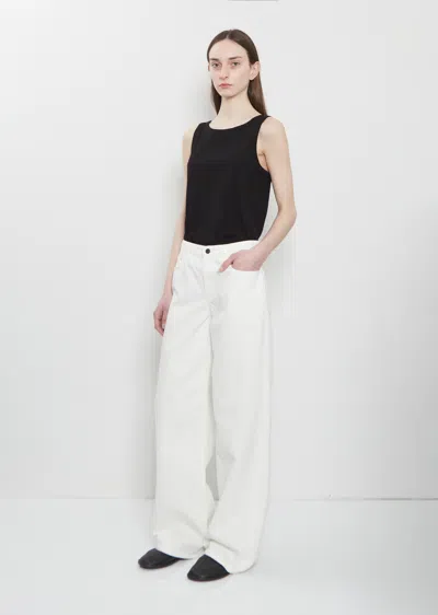 The Row Cotton Wide-leg Jeans Featuring Pockets In White