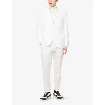 Eleventy Button Blazer In White