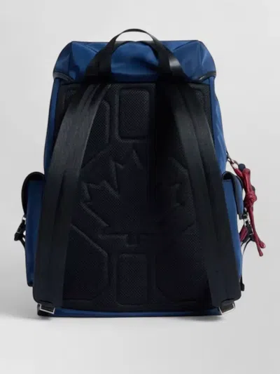 Dsquared2 Backpack Rope Detail Adjustable Straps Top Handle In Blue
