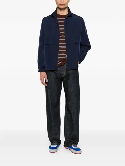 Moncler Waterproof Jacket In Blue