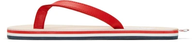 Shop Thom Browne Red Leather Sandals In 600 Red