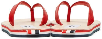 Shop Thom Browne Red Leather Sandals In 600 Red