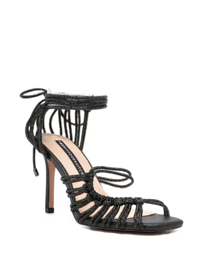 Twenty Four Haitch Tie Ankle Pumps In Multi