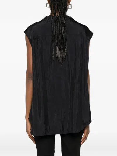 Plan C Ruffled Blouse In Black