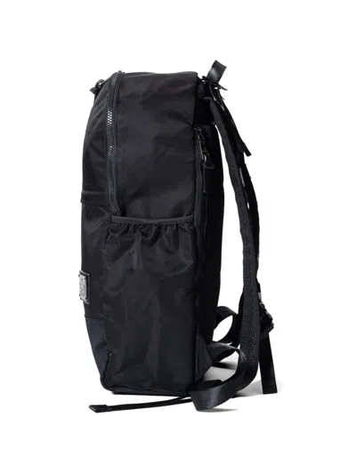 Makavelic Zip Logo Plaque Backpack In Black