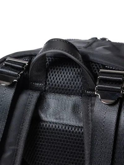 Makavelic Zip Logo Plaque Backpack In Black
