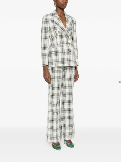 Imroska Double-breasted Plaid-pattern Jacket In Multi