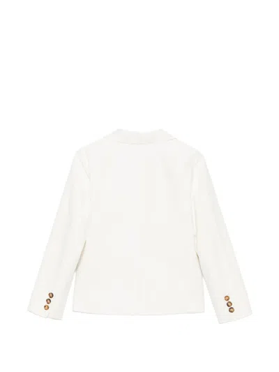 Trussardi Junior Button Pocket Blazer In White