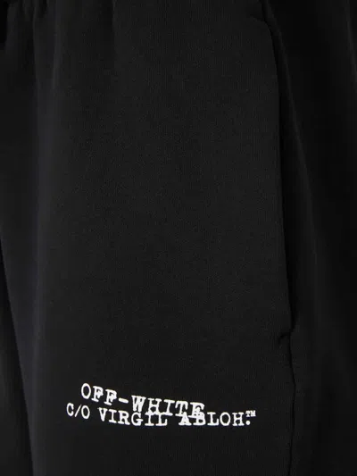 Off-white Drawstring Printed Shorts In Black