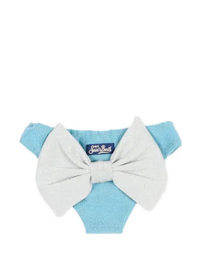 Mc2 Saint Barth Bow Bikini Bottoms In Blue